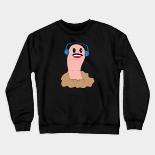 Mustache Worm Wear headphone Crewneck Sweatshirt